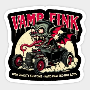 Custom Rod Vampire - Retro Kustom Cars Classic Monster Sticker